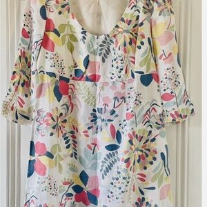 Boden Floral Linen Dress